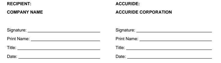 Accuride Corporation NDA: Where parties sign