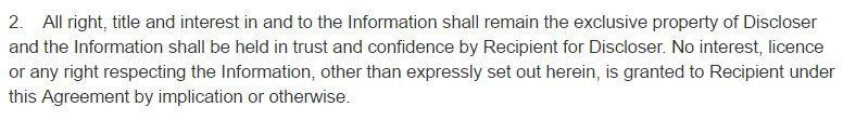 AllMerchants: Example of No Grant of Rights clause