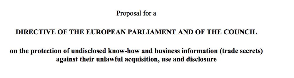 European Commission: the proposal for protecting undisclosed trade secrets