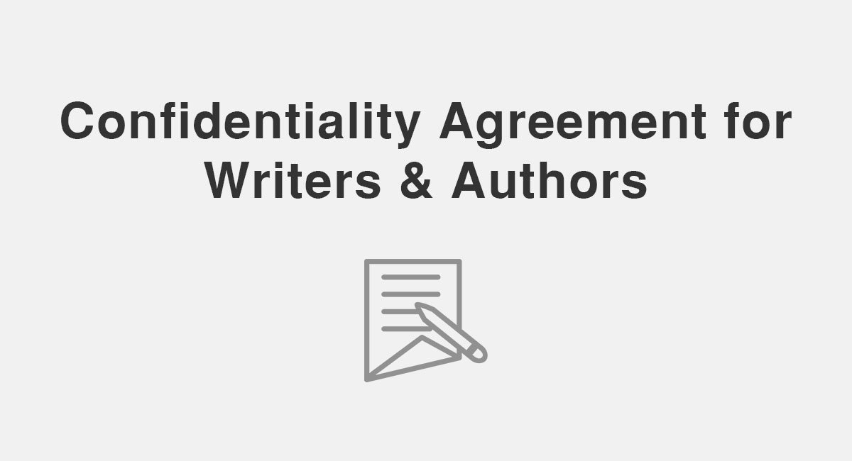 Confidentiality Agreement For Writers Authors Everynda