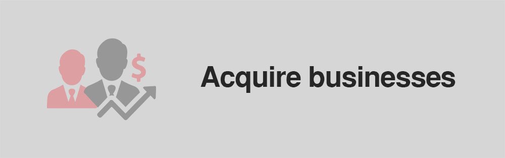 Acquire businesses