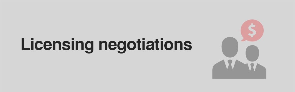 Licensing negotiations