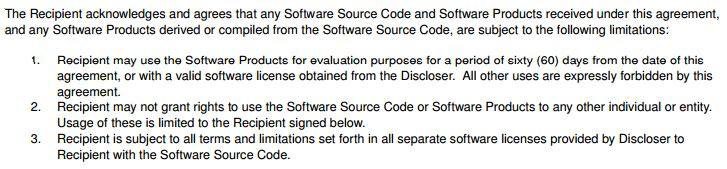 Wingware NDA Agreement: Only for testing and evaluation purposes